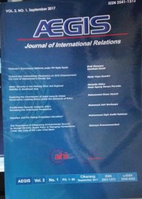 Image of AEGIS JOURNAL OF INTERNATIONAL RELATIONS VOLUME 2 NOMOR 1