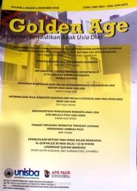 Image of GOLDEN AGE: Jurnal Pendidikan Anak Usia Dini VOLUME 2 NOMOR 2