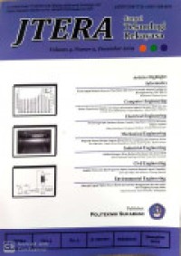 Image of JTERA JURNAL TEKNOLOGI REKAYASA: VOLUME 4 NOMOR 2