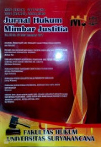Image of JURNAL HUKUM MIMBAR JUSTITIA: VOLUME 3 NOMOR 2