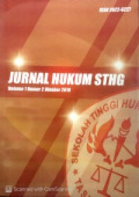 Image of JURNAL HUKUM STHG: VOLUME 1 NOMOR 2