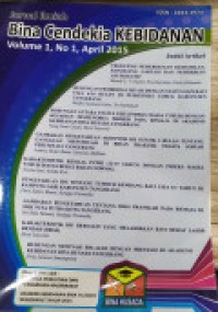 Image of JURNAL ILMIAH BINA CENDEKIA KEBIDANAN: VOLUME 1 NOMOR 1