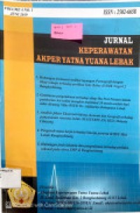 Image of JURNAL KEPERAWATAN AKPER YATNA YUANA LEBAK: VOLUME 4 NOMOR 1