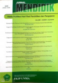 Image of JURNAL MENDIDIK: VOL.01 NOMOR 1
