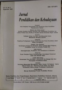 Image of JURNAL PENDIDIKAN DAN KEBUDAYAAN VOLUME 15 NOMOR 5
