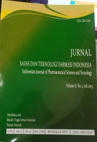 Image of JURNAL SAINS DAN TEKNOLOGI FARMASI INDONESIA: VOLUME II NOMOR 2
