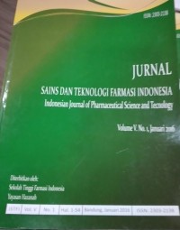 Image of JURNAL SAINS DAN TEKNOLOGI FARMASI INDONESIA: VOLUME V NOMOR 1