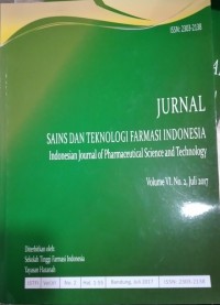 Image of JURNAL SAINS DAN TEKNOLOGI FARMASI INDONESIA: VOLUME VI NOMOR 1
