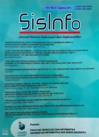 Image of JURNAL SISTEM INFORMASI DAN INFORMATIKA (SISINFO): VOL.1 NOMOR 2
