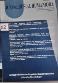 Image of JURNAL SOSIAL HUMANIORA VOLUME 3 NOMOR 1