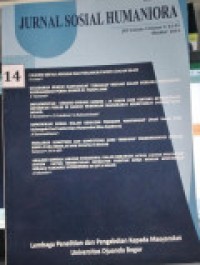 Image of JURNAL SOSIAL HUMANIORA VOLUME 5 NOMOR 2