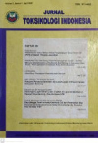 Image of JURNAL TOKSIKOLOGI INDONESIA VOLUME 2, NOMOR 1 APRIL 2001