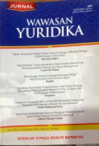 Image of JURNAL WAWASAN YURIDIKA: VOLUME 2 NOMOR 2
