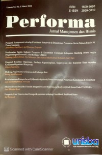 Image of PERFORMA: JURNAL MANAJEMEN DAN BISNIS VOLUME XV NOMOR 1