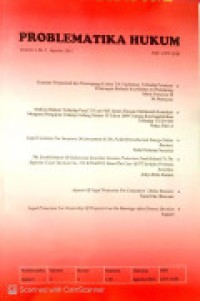 Image of PROBLEMATIKA HUKUM: VOLUME 1 NOMOR 1
