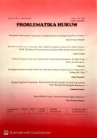 Image of PROBLEMATIKA HUKUM: VOLUME 1 NOMOR 2