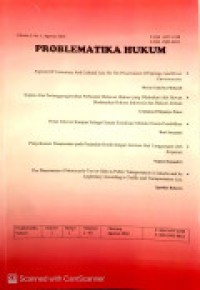 Image of PROBLEMATIKA HUKUM: VOLUME 2 NOMOR 1