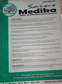 Image of SAINS MEDIKA: JURNAL KEDOKTERAN DAN KESEHATAN VOLUME 5 NOMOR 1