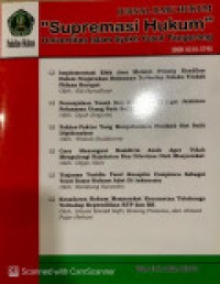 Image of SUPREMASI HUKUM: VOLUME 13 NOMOR 2