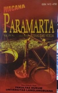 Image of WACANA PARAMARTA: JURNAL ILMU HUKUM: VOLUME IV NOMOR 1