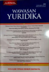 Image of WAWASAN YURIDIKA: VOLUME 3 NOMOR 2