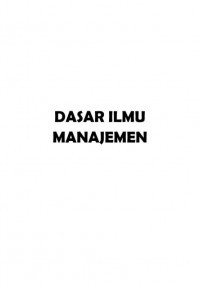 EBOOK : Dasar Ilmu Manejemen