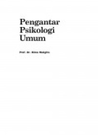 EBOOK : Pengantar Psikologi Umum