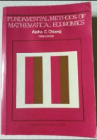 Fundamental Methods of Mathematical Economics 3rd Ed