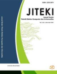 JITEKI (Jurnal Ilmiah Teknik Elektro Komputer dan Informasi)