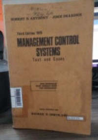 Management Control Systems: Text and Cases 3rd Ed