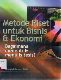 Metode Riset Untuk Bisnis dan Ekonomi edisi 1