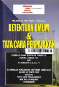 Peraturan Perundang-undangan Ketentuan Umum dan Tata Cara Perpajakan