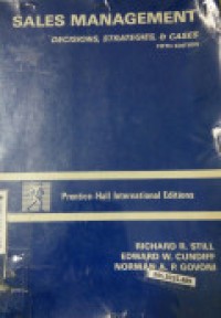 Sales Management : Decisions, Strategies, & Cases 5th Ed