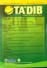 TA'DIB JURNAL PENDIDIKAN ISLAM: VOLUME VI NOMOR 2